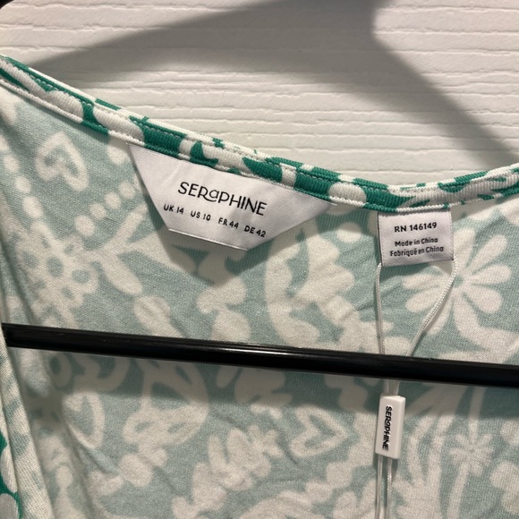 Green Aztec Wrap maternity dress! Never worn. Tags still on it. Size 10 - Picture 4 of 4